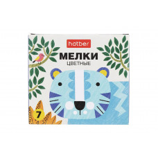 Мел цветной 7шт Нарисуй-ка!, в карт.коробке Hatber