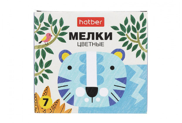 Мел цветной 7шт Нарисуй-ка!, в карт.коробке Hatber