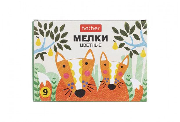 Мел цветной 9шт Нарисуй-ка!, в карт.коробке Hatber