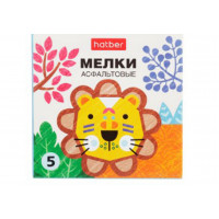 Мел цветной 5шт, Нарисуй-ка!,  для асфальта, Hatber