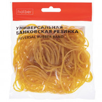 Резинка для денег 50г.,d=50мм, натуральная c европодвесом Hatber