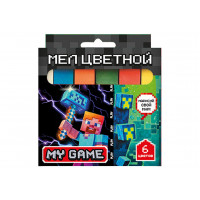 Мел цветной 6шт My Game  в карт. упак., европод Centrum