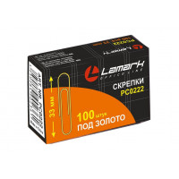 Скрепки 33мм 100шт золото  LAMARK