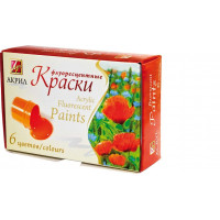 Краски акрил. 6цв. флуоресцент Луч