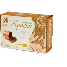 Краски акрил 6цв. перламутр Луч