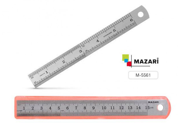 Линейка метал. 15см MAZARI