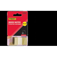 Закладки самокл. 45*25мм (1цв*50л) "Proff.Alpha"в пл.диспенсере неон.жёлтый**********